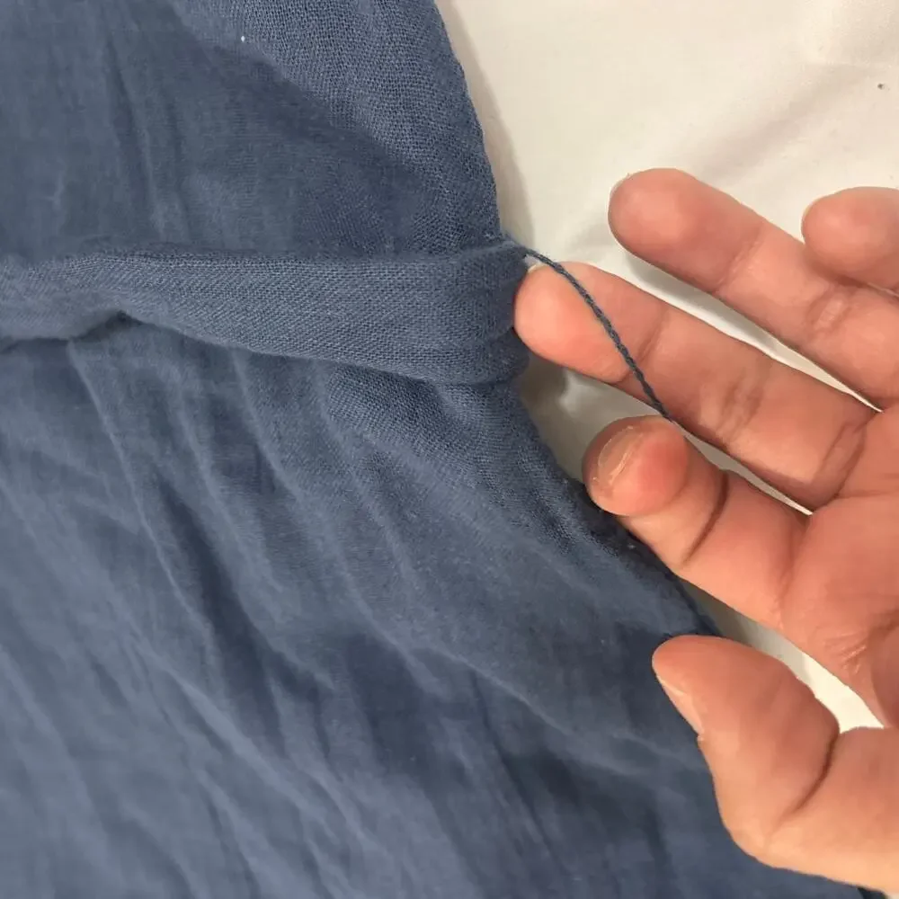 Pact Women’s Large Blue Coastal Beach Halter Jumpsuit Cotton Beachy Nautical - Picture 6 of 13